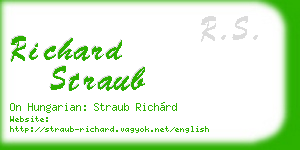 richard straub business card