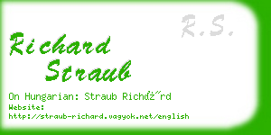 richard straub business card